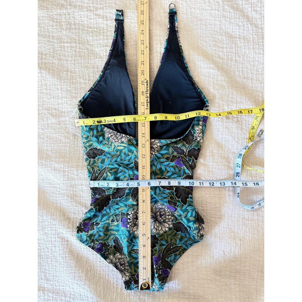 Amoressa Rhiannon Dream‎ Plunge One Piece Swimsuit Floral Miraclesuit NWT 6 - Picture 3 of 9